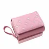 wallets For Women Fi PU Leather Embroidered Love Tri-fold Small Wallet Kawaii Cute Card Holder Multi-card Slot Coin Purses Z6wo#