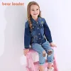 Bear Leader Denim Kinder Chothing New Kid Spring Coats lässige Kinder Girls Tier Regenbogen Außenbekleidung Mädchen Einhorn Jean Jacke