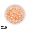 50 colori dimensioni 6/8/10 mm ABS in plastica in plastica rotonda piatta piatta perle perle sciolte perle fai -da -te/copricapo/nail art/telefono decoro
