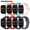 Cinta de relógio respirável de silicone de 20 mm para Amazfit bip u pro pro pro pro pro pro