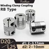 1pc D20L25 Sargı Kelepçesi Birleştirme Alüminyum Alaşım Esnek Çürüm 2/3/3.17/4/5/6/6.35/8/9.5/10mm Şaft CNC çene şaft Motor Kupla