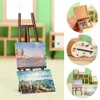 1:12 Dollhouse Furniture Miniature Easel Boad Board Drawing Board Artiste Paint Pen Dolls Modèle Diy Set Toy Accessoires