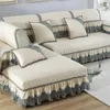 Europa Sofa Cover für Wohnzimmer Sektion Slipcover Lace Decor Corner Sofa Cover Handtuch Hausmöbel Beschützer für Sofa