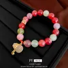 Real Gol Electroplasant Gourd Agate Zircon Bracelet China Chin Chic Temperament High Grade Temperament Hand Bijoux Femmes