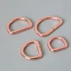 15 mm 20 mm 25 mm 32 mm Conada de oro rosa Metal de metal pesado D Anillo D para bolsas de mochila Collar de perros Collar de perros Dee Buckles Accesorio de bricolaje