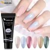 Gel 6pcs/kit Venalisa Poly Nail Gel 15ml Glitter Acrylic Gel Color Change Fast Building Gel Extension Nail Art Clear Camouflage Gel