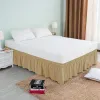 TOP de venta superior de 18 pulgadas envoltura alrededor de la cama de la cama-duble fuerte elástico: polvo aliviado fácil de instalar material resistente a la desvanecimiento