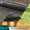 Ogräs membran trädgård landskap tyg anti gräs tyg stark andningsbar plast mulch tjockare slitstark marköverdragsark