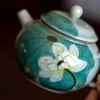 150ml Boutique Hand-painted Lotus Ceramic Tea Pot Underglaze Color Singer Pot With Filter Tea Maker Small Pot Kung Fu Teaware