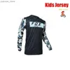 Cycling Shirts Tops Childrens Motocross Jersey BAT Downhill Jersey Enduro T-Shirt Motorcycle Jersey Quick-Dry Kids Bicycle Jersey Y240410