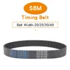 Remskäl s8m-632/640/656/664/680/688/696/704/712/720/728 gummi synkrona bälten bredd 20/25/30/40 mm för 8M timing remskiva