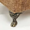 4pcs Antique Bronze Corner Protecteur Boîte de bijoux en bois Pied Pied Scarved Decorative Bracket 28x30 mm pour meubles