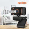 Webcams webcam 2k 1080p mini caméra 2k Full HD 30fps webcam de plug usb avec microphone web cam pour youtube pc