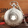 Pocket Watches Glamour Golden Silvery Black bronze Quartz pocket Men Womens Friends Steampunk necklace pocket Y240410