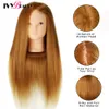 24Inch Mannequin Head With Hair For Makeup Practice Hairdressing Training Mannquin Head Wig Heads With Stand For Hairstyles