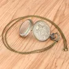 Pocket horloges Ouder mode kleurrijk ronde ontwerp bronzen Romeins numbral analoge steampunk horloge standaard maat antiek te koop
