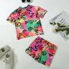 2024 Baby Girl Summer Clothing Sets Tops с коротким рукавами+шорты для радуги детская одежда Детская девочка 2pcs наряды 8y