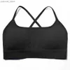 Yoga -Outfits Ruuhee Tanktop Sport Bra Frauen gepolstert Fitness Spaghetti Gurt Sport BH Push Up Workout Top für Fitness Rückenless Yoga Bra Y240410