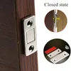 1Set Stealth Magnetic Door Stopper Punch-freier Türstop Verriegelte näher Ultra dünne Doppelmagnet-Kleiderschrank-Tür-Hardware