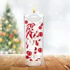 Vases Vase Floating Vase Christmas Candy Cane Snowman Jar Classic White and Red Beads Acryliques Ornements