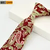 Bow Ties Men de mode étroite corbatas para hombre cravate de fleur 6 cm cravate pour homme coton imprimé paisley