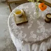 Белая винтажная табличная ткань кружевная скатерть для обеденной комнаты