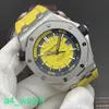 Grestest AP Wrist Watch Mens Royal Oak Offshore Automático Mechanical Diving Sports Luxury Watch 42mm 15710ST.OO.A051CA.01