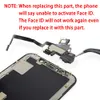 Öronhögtalare flexkabel och fulla inställningsskruvar Vattentät tejp för iPhone X XR XS Max 11 Pro Max Reparationsersättning