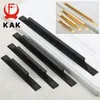 KAK American Style Black Cabinet Handles Gold Solid Aluminum Alloy Kitchen Cupboard Pulls Drawer Knobs Furniture Handle Hardware