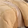 Camelhair Warm Winter Wool Quilt Dikke deksel/ dekbed/ deken Lam -Down Fabric vulling beddengoedset