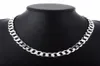 12 mm Curb Chain Necklace For Men Silver 925 Halsband Kedja Choker Man Fashion Male Jewelry Wide Collar Torque Colar5133191