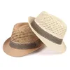 Cappello di paglia per la primavera estate elegante berretto jazz jazz cappelli da spiaggia da spiaggia per bambini per ragazzi ragazze per ragazzi 1-3 anni