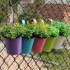 Durable Plant Holder Eco-friendly Plant Pot with Hook Convenient Hanging Outdoor Use Plant Pot