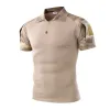 Camouflage militaire shirts Tees Mens Outdoor Tactical Shirt Snel drogen jagen op de top Tops Workout Army Army T -shirt wandelen