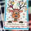 Qwell Deer Foot Foot Bell Metal Dies Dies Match Clear Stamps Happy Holiday Mots DIY Craft Paper Carte Making Die Cut 2020