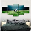 5 Panel Soccer Kick Canvas Painting Wall Art Soccer Ball Football Posters and Prints for Living Room Decor Cuadros Wall Art