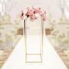 29 * 29 * 80cm Gold Flower Floor Stand Metal Colonne Stand de fleurs Arrangement de fleurs pour le dîner de la fête de mariage