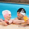 Piscina da nuoto in silicone Piscina da bagno Proteggi i capelli lunghi cappelli da bagno cappelli da bagno da bagno per donne uomini adulti