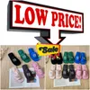 Designer Slides Sandali di lusso Donne Slip on Black Pink Green Blue Pool Suede Sinestone Velcro Gai Fashion Week Party 35-42 Vacanze