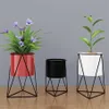 Durable Geometric Metal Flower Pot Stand Indoor Garden Plant Holder Display Planter Iron Flower Stand Gardening Supplies S L 210612838