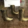 Party Decoration 50PCS Small Gold Colored Resin Cowboy Boots Place Card Holders Wedding Gifts Table Decor Supplies