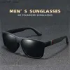 Outdoor Eyewear Stylish Brand Men Square fahren polarisierte Sonnenbrille Outdoor Casual Cycling Running Fishing Sonnenbrille Vintage großer Rahmen Y240410