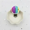 3pcs Baby Silicone Clips Rainbow Color Silicone Pacifier Clip Pacifier Chain Accessories Personalized Clip Baby Toys BPA Free