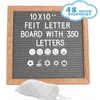 10x10 Inch Square Felt Letterboard Oak Wood Message Board 460 Plastic Letters Easel Drawstring Bag Felt Letter Board Home Decor