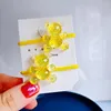 Accesorios para el cabello 2pcs dibujos animados brillantes transparente oso lindos bandas elásticas bandas niños corbatas para niñas tocado de bebé