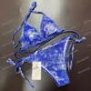Tasarımcı 2 Parça Bikini Setleri Seksi Mayo Lüks Metal Mektup Zinciri Bikini Yaz Mayo Plajı Mayolar