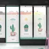 Adesivos de janela privacidade adesivo de vidro cactus planta filme fosco auto adesivo anti-UV para a porta do chuveiro em casa