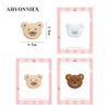 ahyonniex Teddy Plush Padded Kawaii Bear Headアプリキック衣服用レギンス縫製用品DIYヘアクリップ装飾アクセサリー