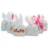 25pcs Cute Bunny Cookies Bags Candy Food Biscuit Packaging Soft Bag Candy Gift Bags Birthday Baby Shower Favors Party Supplies