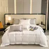 Bedding Sets 100 Thread Long Staple Cotton El Style All Solid Color Minimalist Bed Sheets Duvet Covers And Fitted